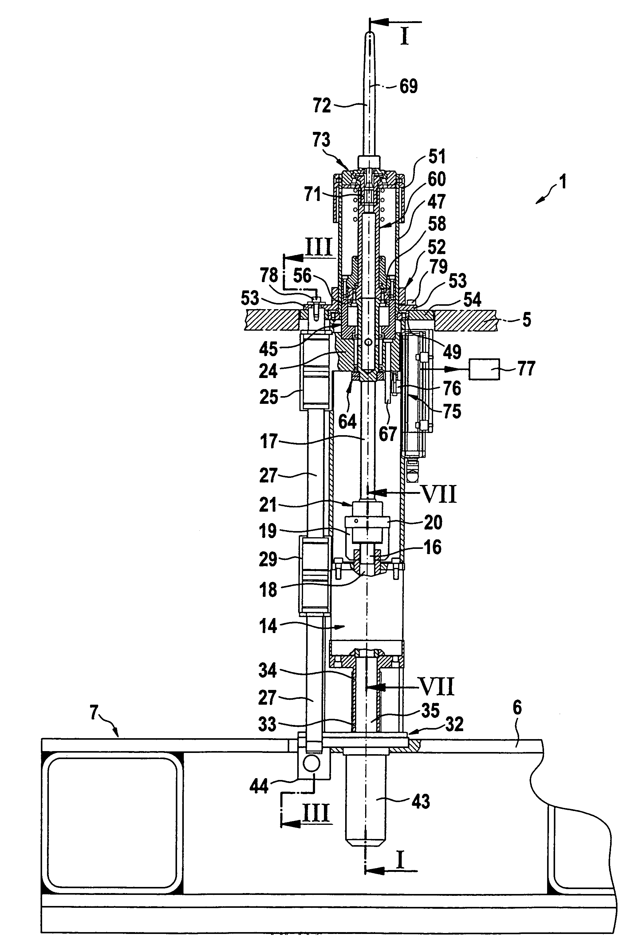 Pressing plunger mechanism for a glassware forming machine