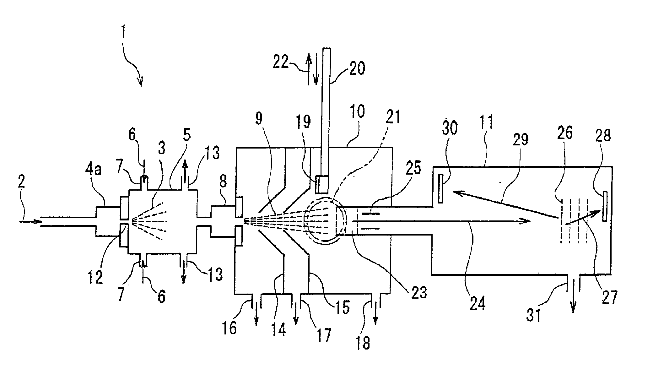 Method and apparatus for generation of molecular beam