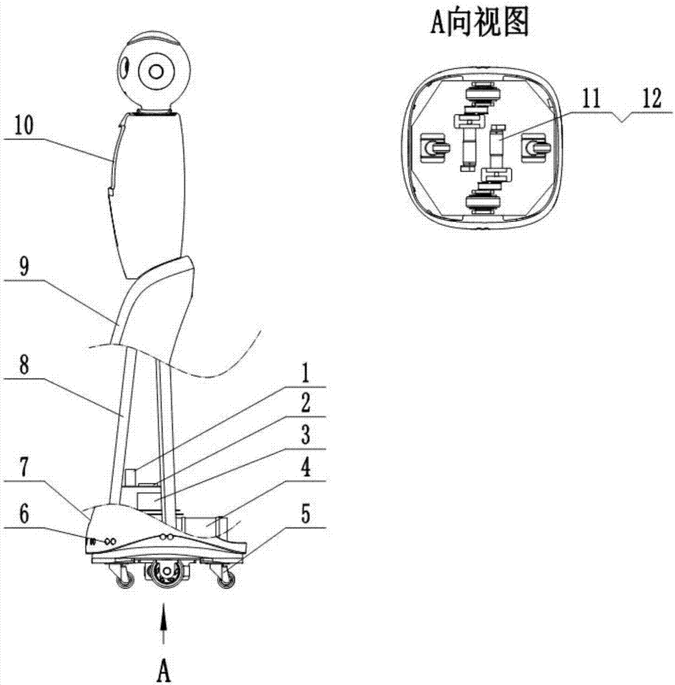 ROS based service robot and indoor navigation method thereof