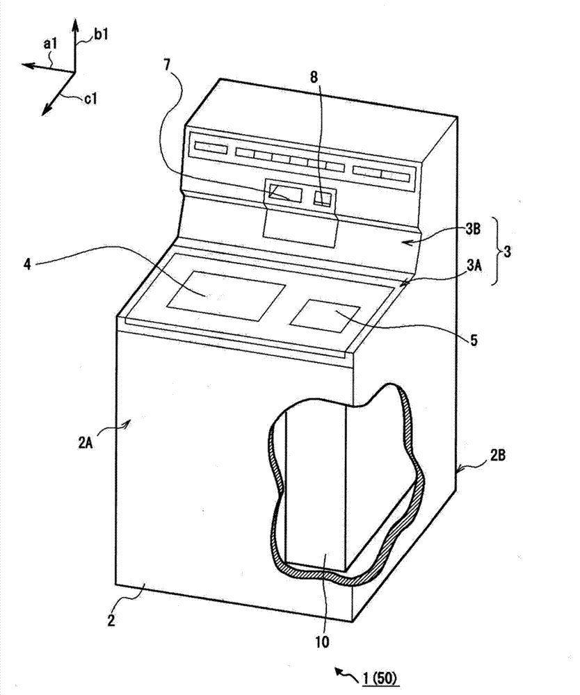 Paper sheet conveying device and paper sheet processing device