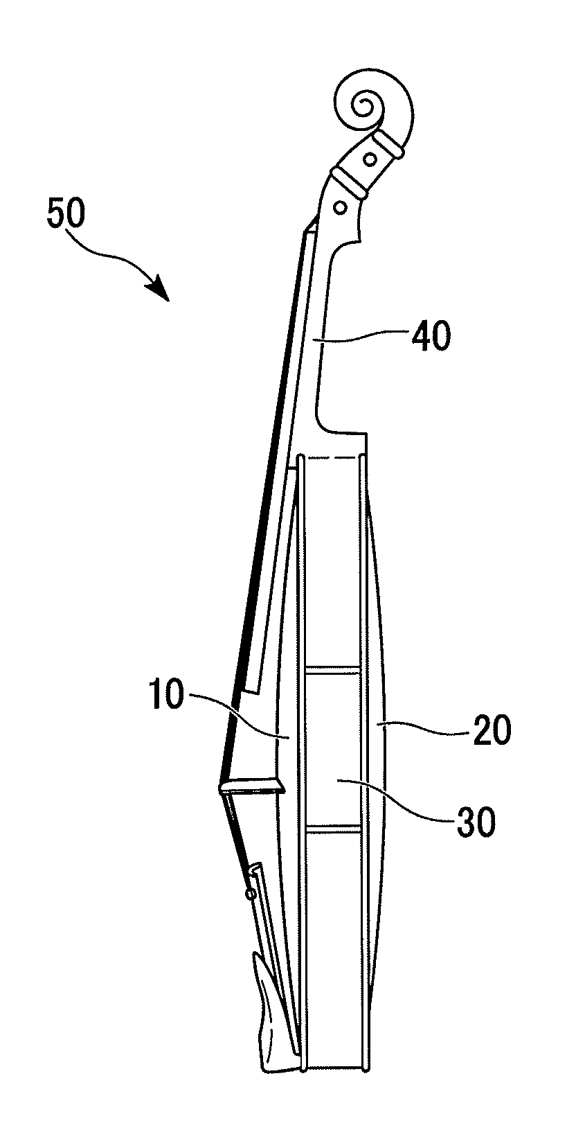 Board for stringed instrument, method of manufacturing board for stringed instrument, and stringed instrument