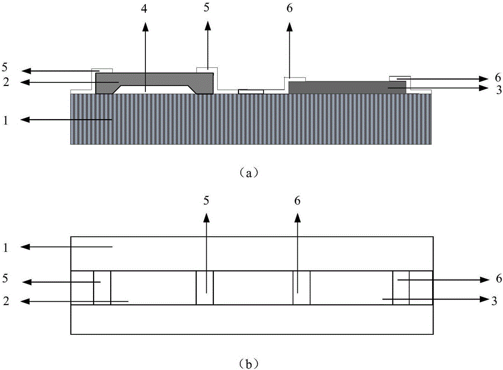 Self-support thermosensitive thin film type infrared detector with bright compensation element