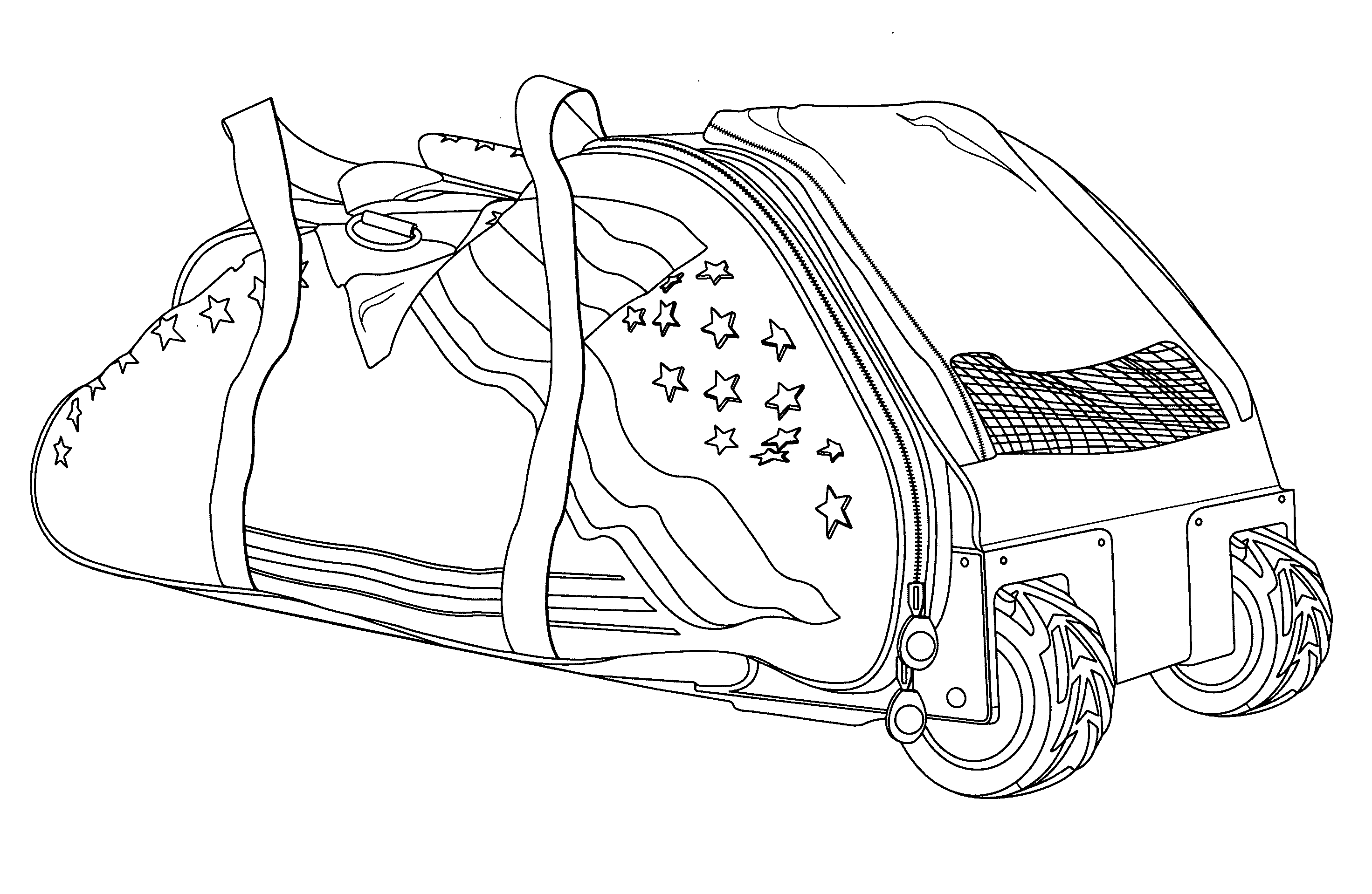 Rolling baggage wheels and method for manufacturing the same