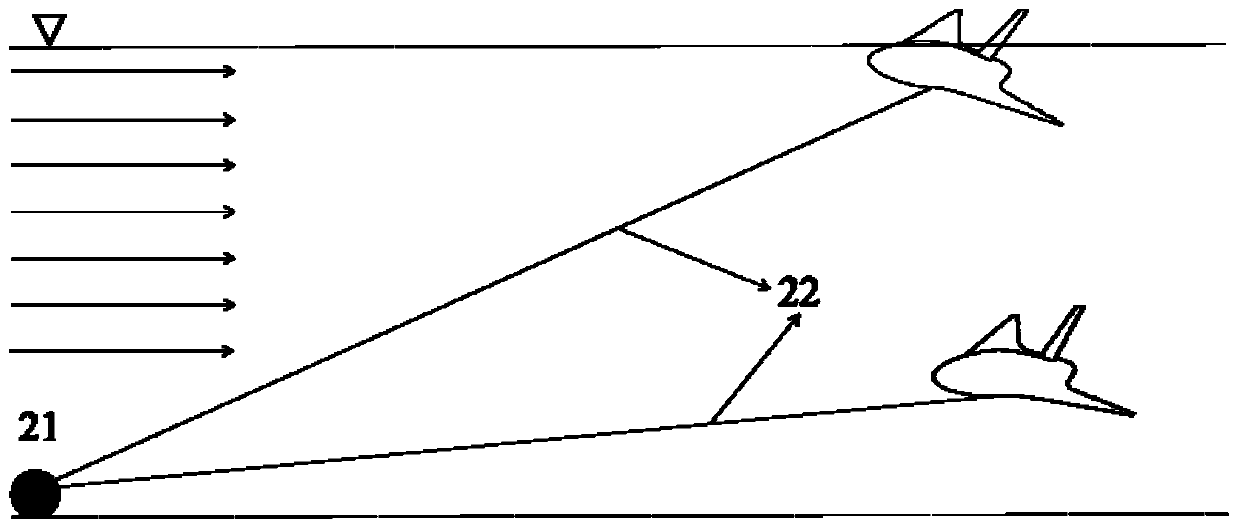 Flying airfoil towfish driven by ocean currents