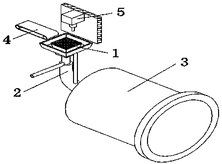 Anti-blocking dredging device for discharge port of ball mill