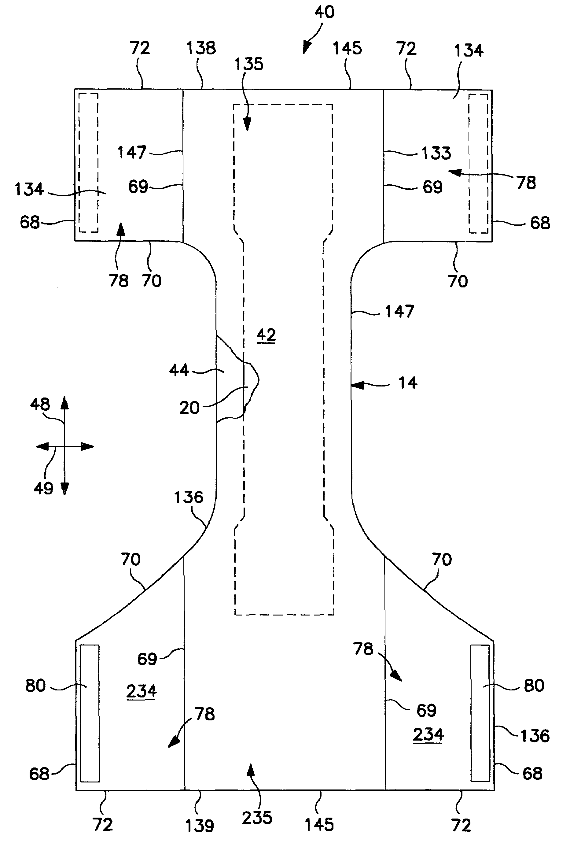 Thin, high capacity absorbent structure and method for producing same