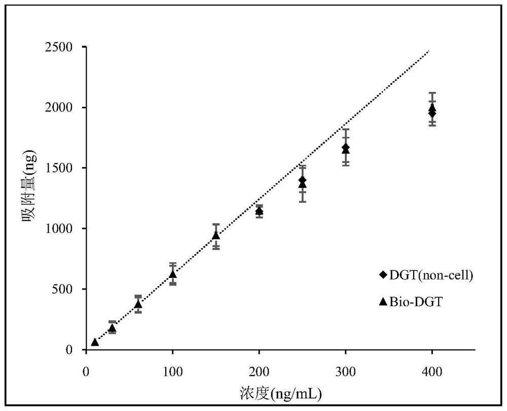 Adsorption film for biofilm DGT device, preparation method and application