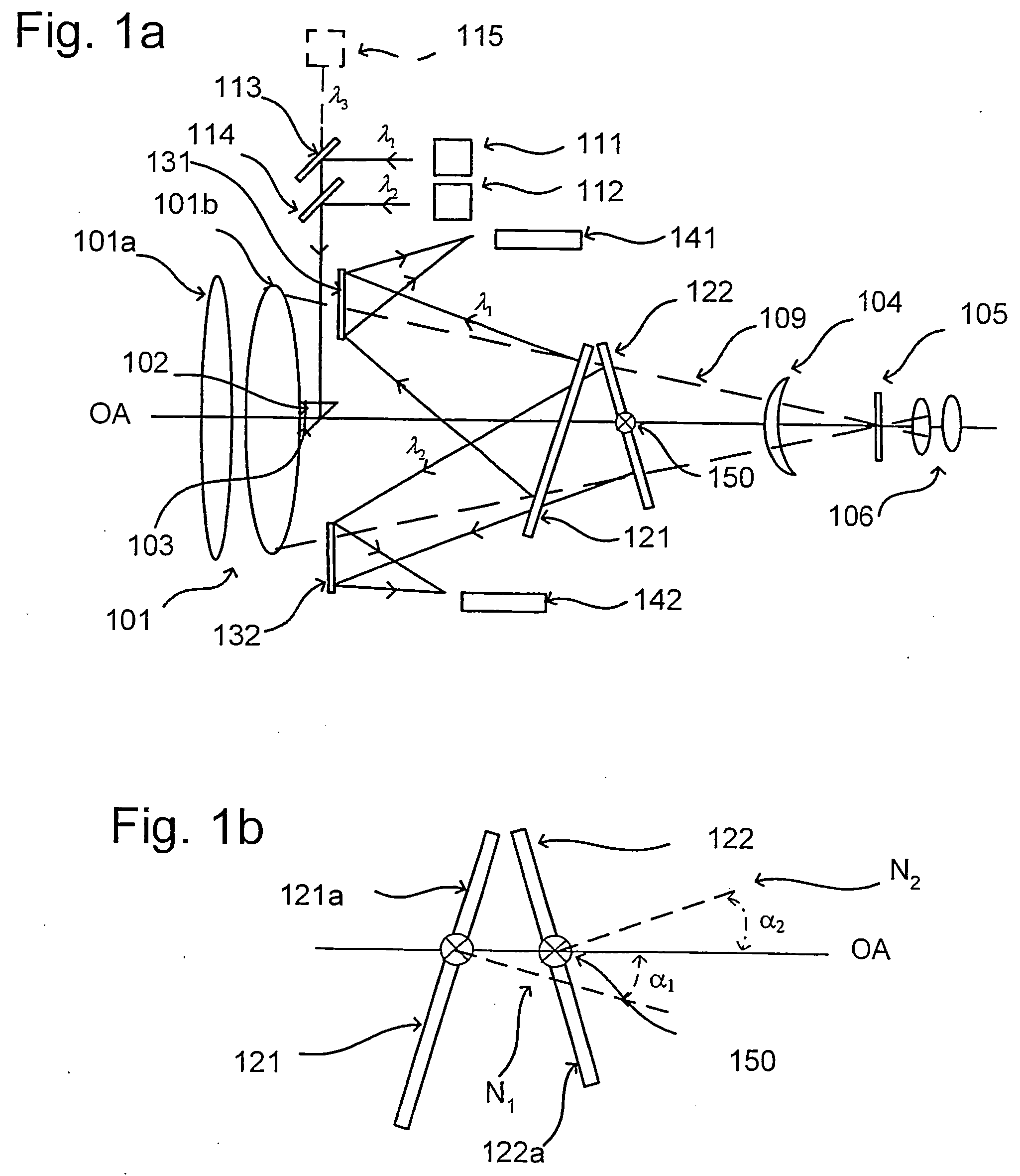 Multiple optical channels