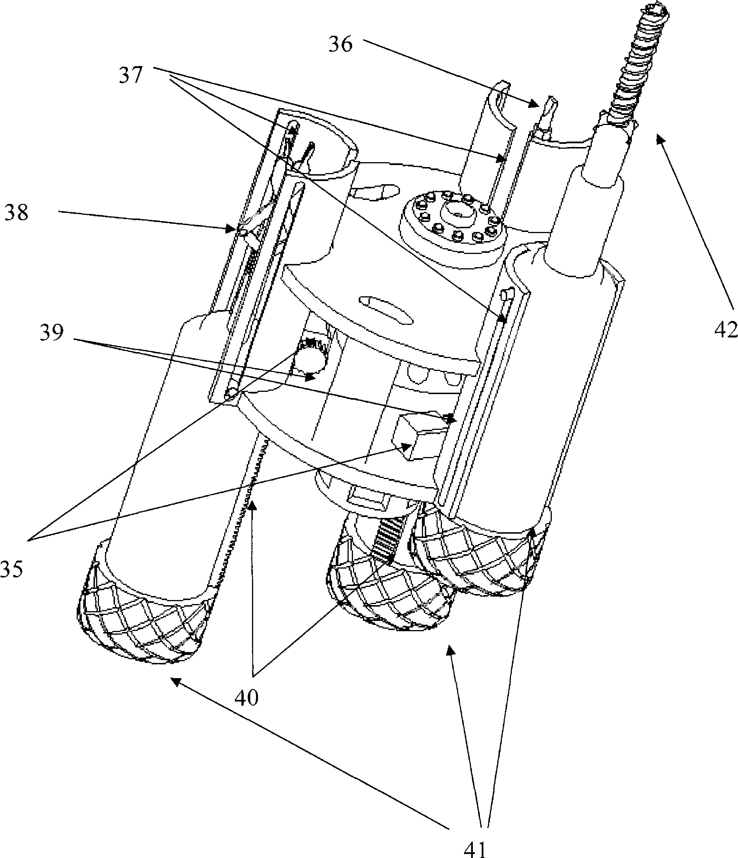 Master-slave robot for high obstacle crossing and accurate bomb disposal and explosion elimination