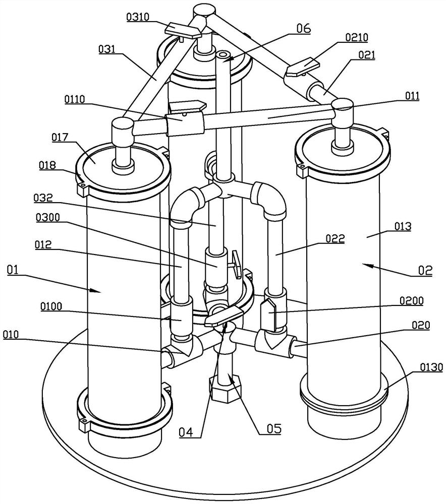 Cracking catalytic circulation method of three reaction cabins