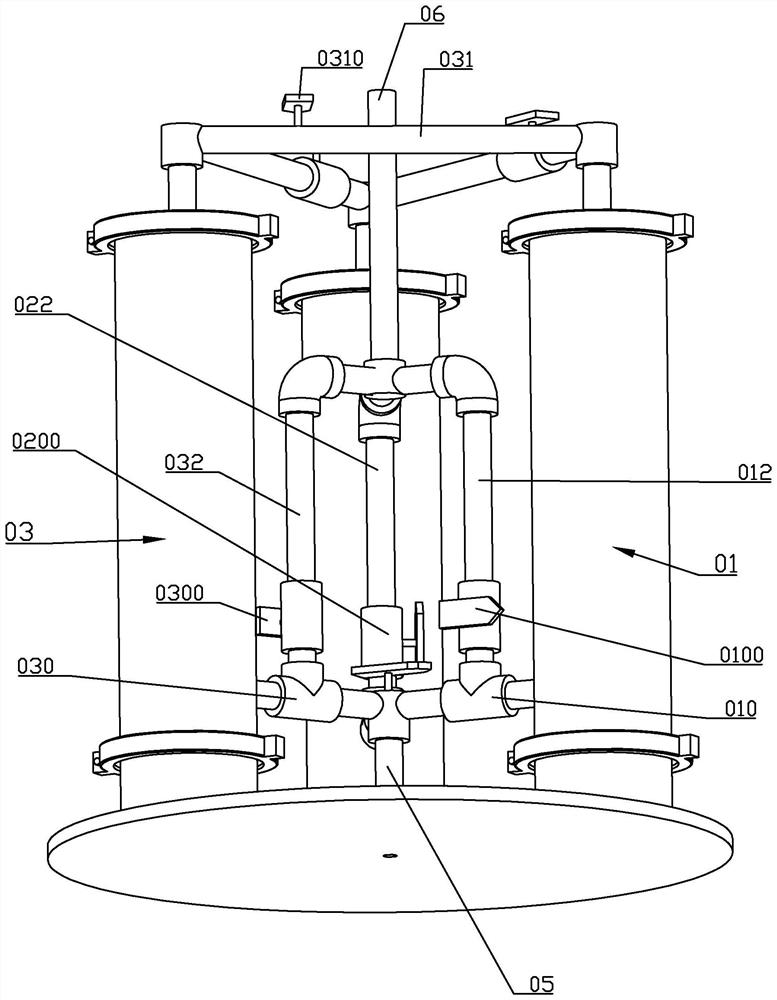 Cracking catalytic circulation method of three reaction cabins