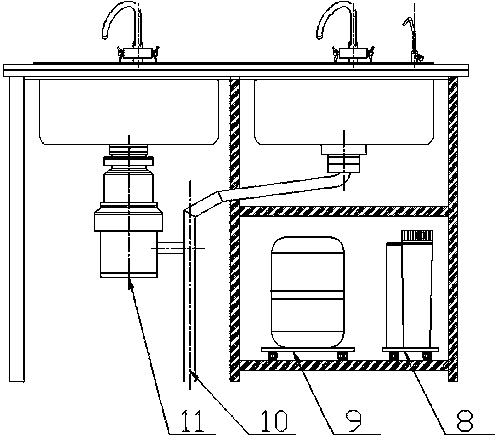 Commercial environment-friendly multifunctional integrated water tank cabinet for purifying water