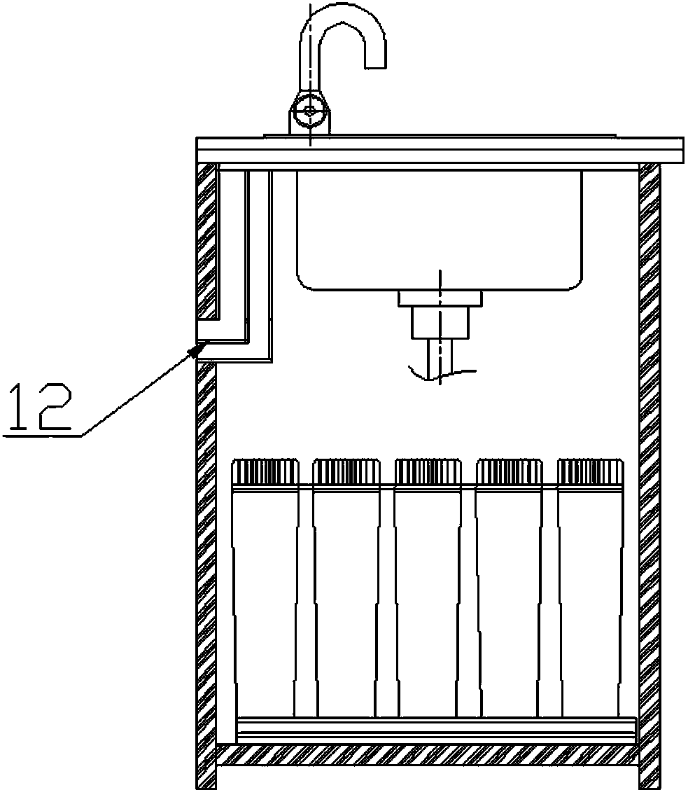 Commercial environment-friendly multifunctional integrated water tank cabinet for purifying water