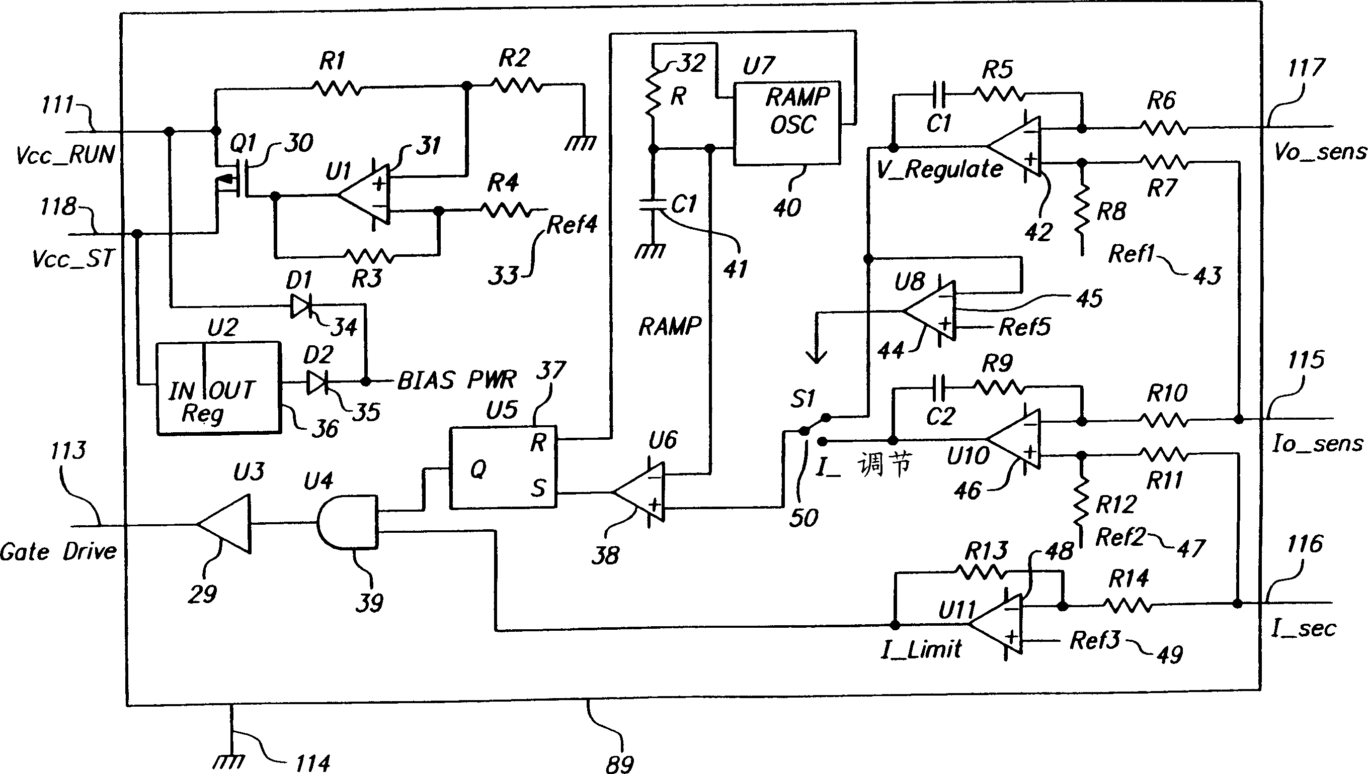 Start-up circuit for flyback converter having secondary pulse width modulation control