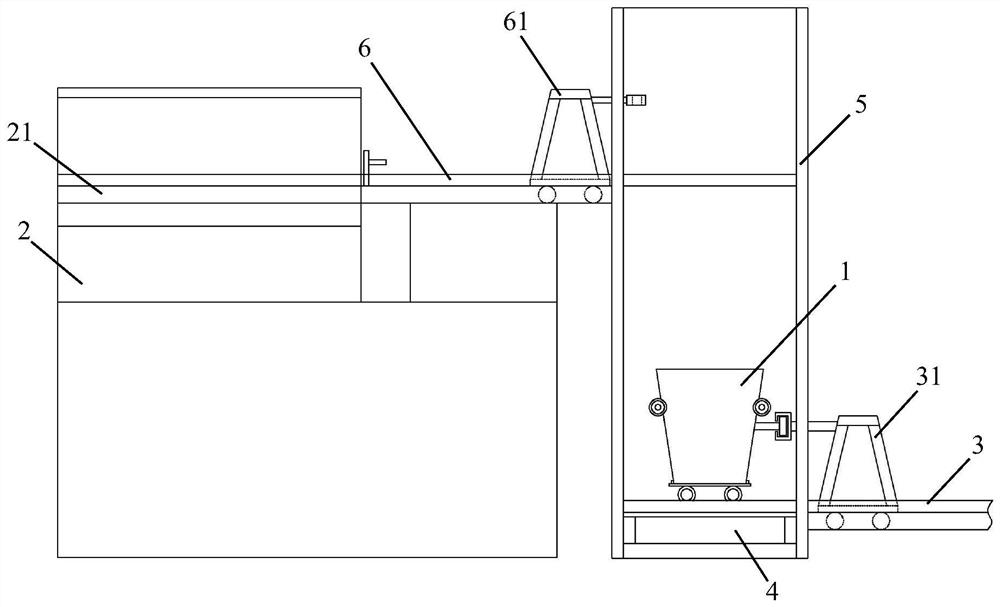 Automatic feeding, traction operation and discharging system for graphite electrode paste