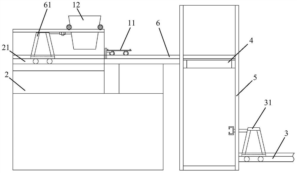 Automatic feeding, traction operation and discharging system for graphite electrode paste