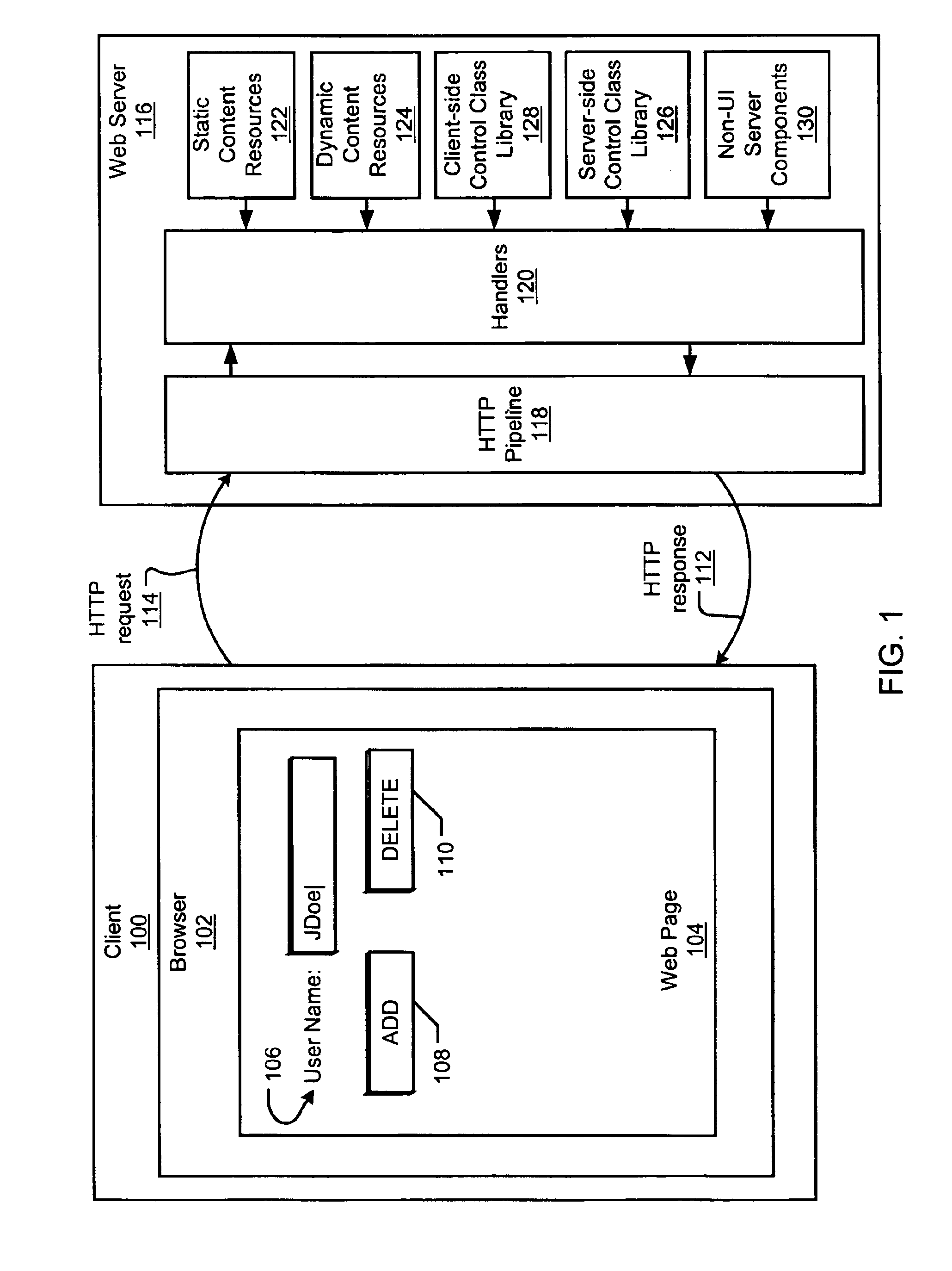 Postback input handling by server-side control objects