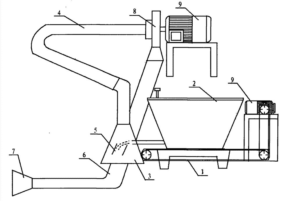 Biomass fuel conveying deivce