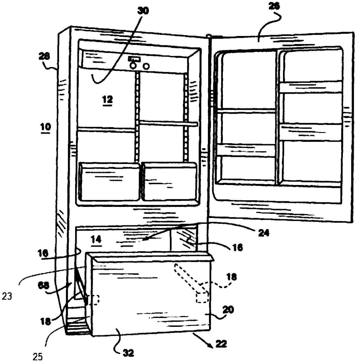 Adjusting mechanism and household appliance comprising adjusting mechanism