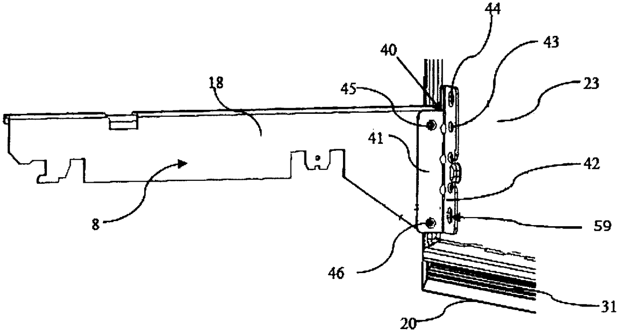 Adjusting mechanism and household appliance comprising adjusting mechanism