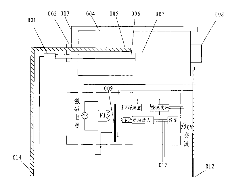 Barrel plating current intensity real-time online testing device