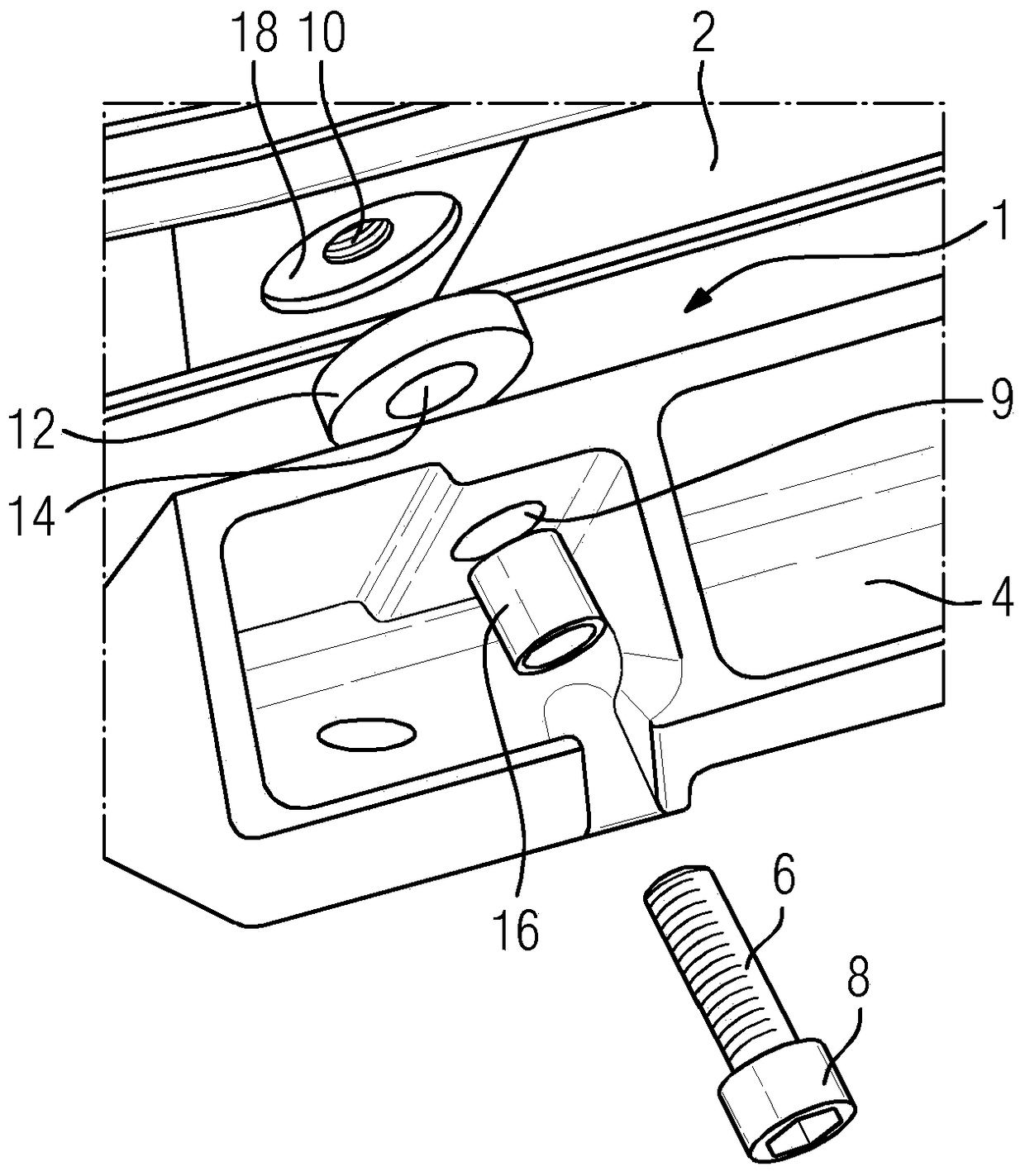 Mounting structure for electric motors