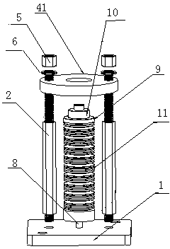 Specialized maintenance device for spindle knife locking belleville spring