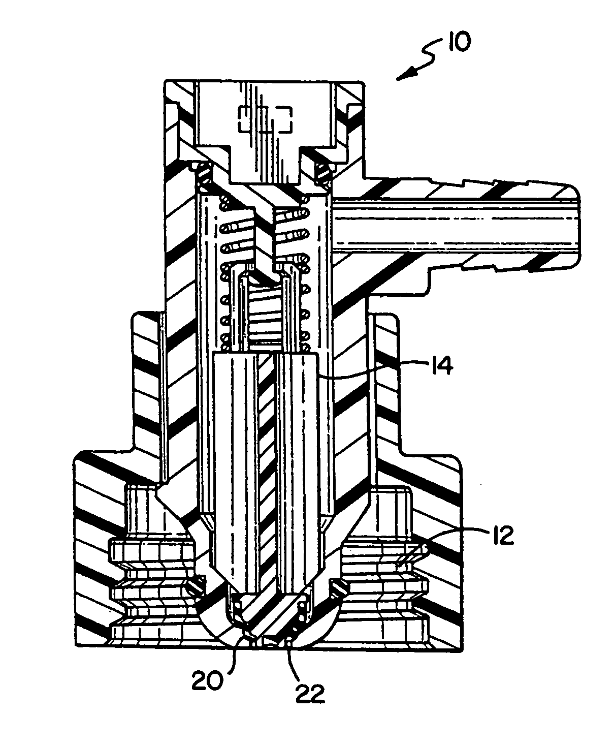 Valve for a fluid flow connector having an overmolded plunger