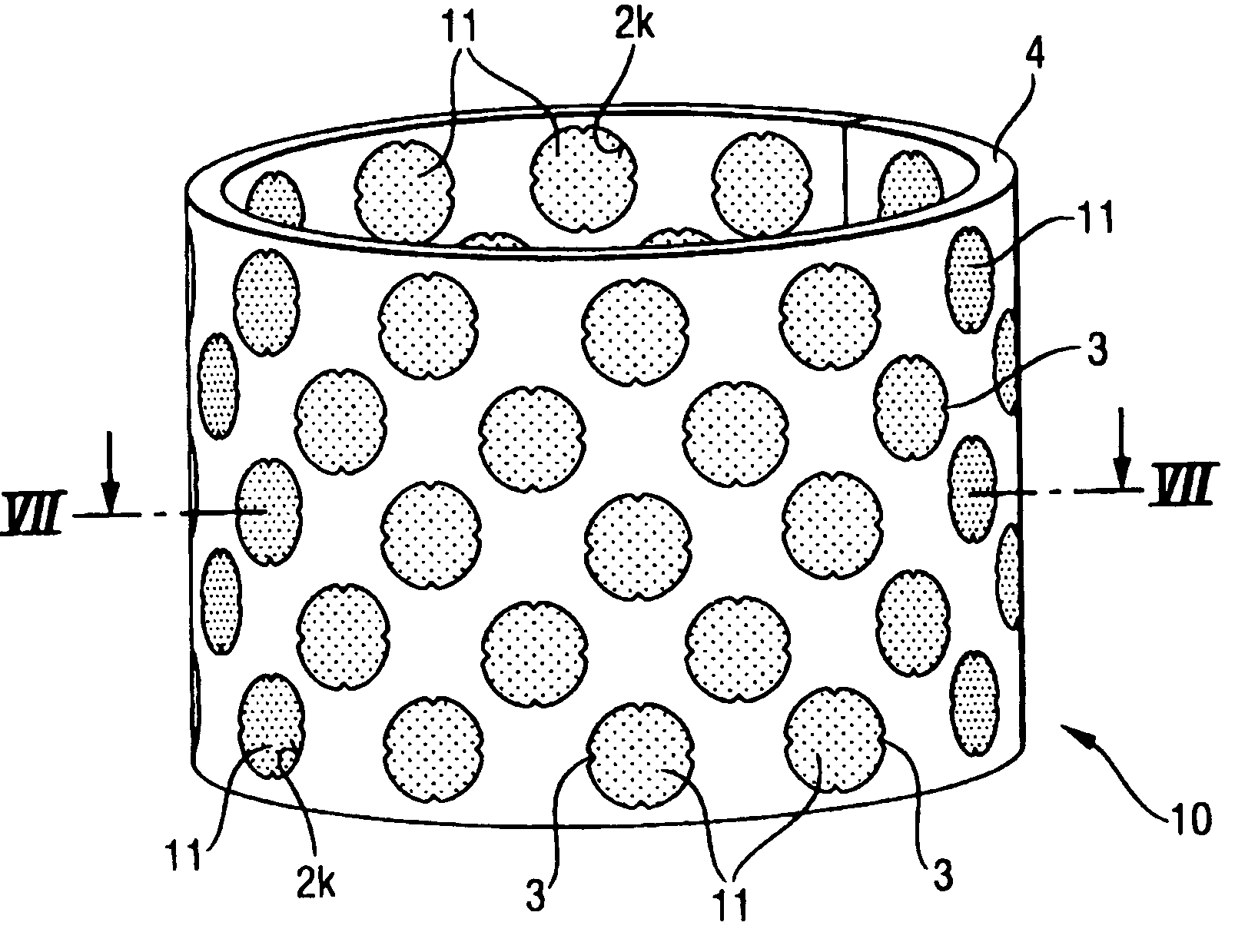 Plain bearing element and method of producing a wrapped plain bearing bushing