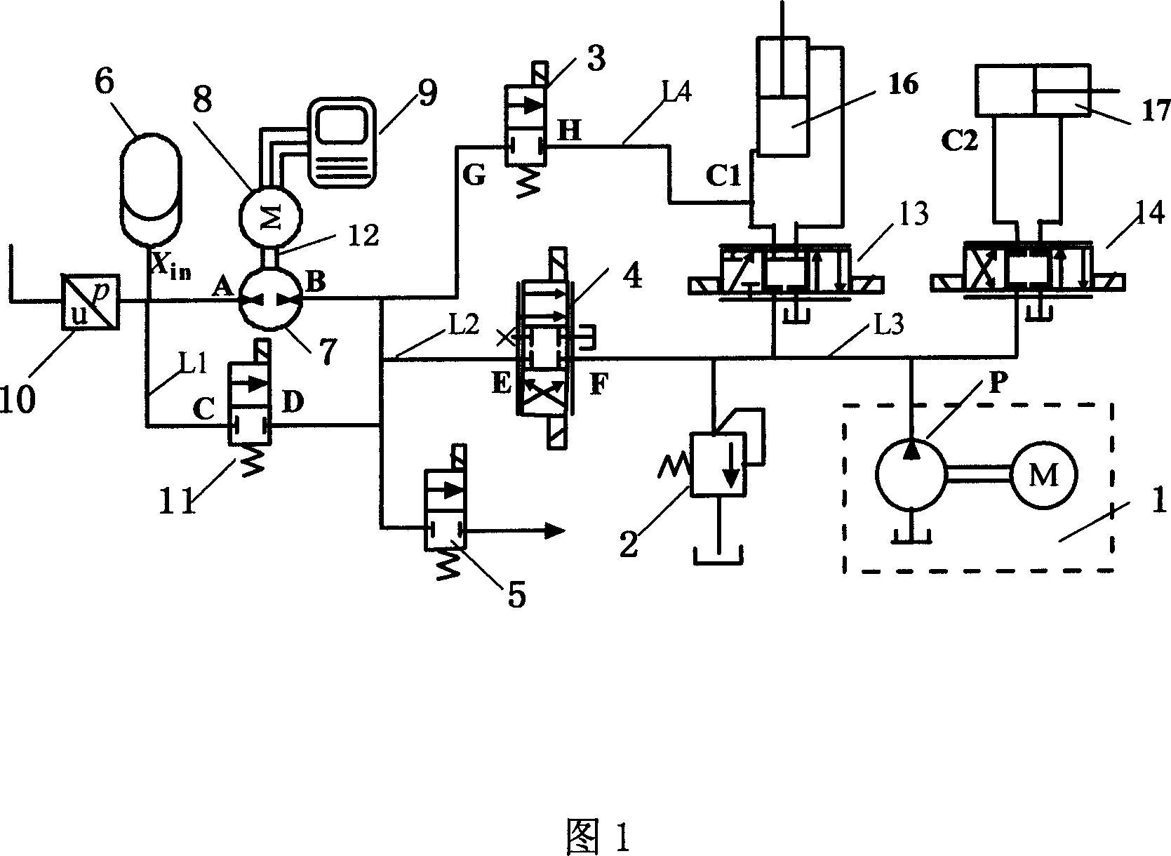 Active hydraulic energy storage device loop