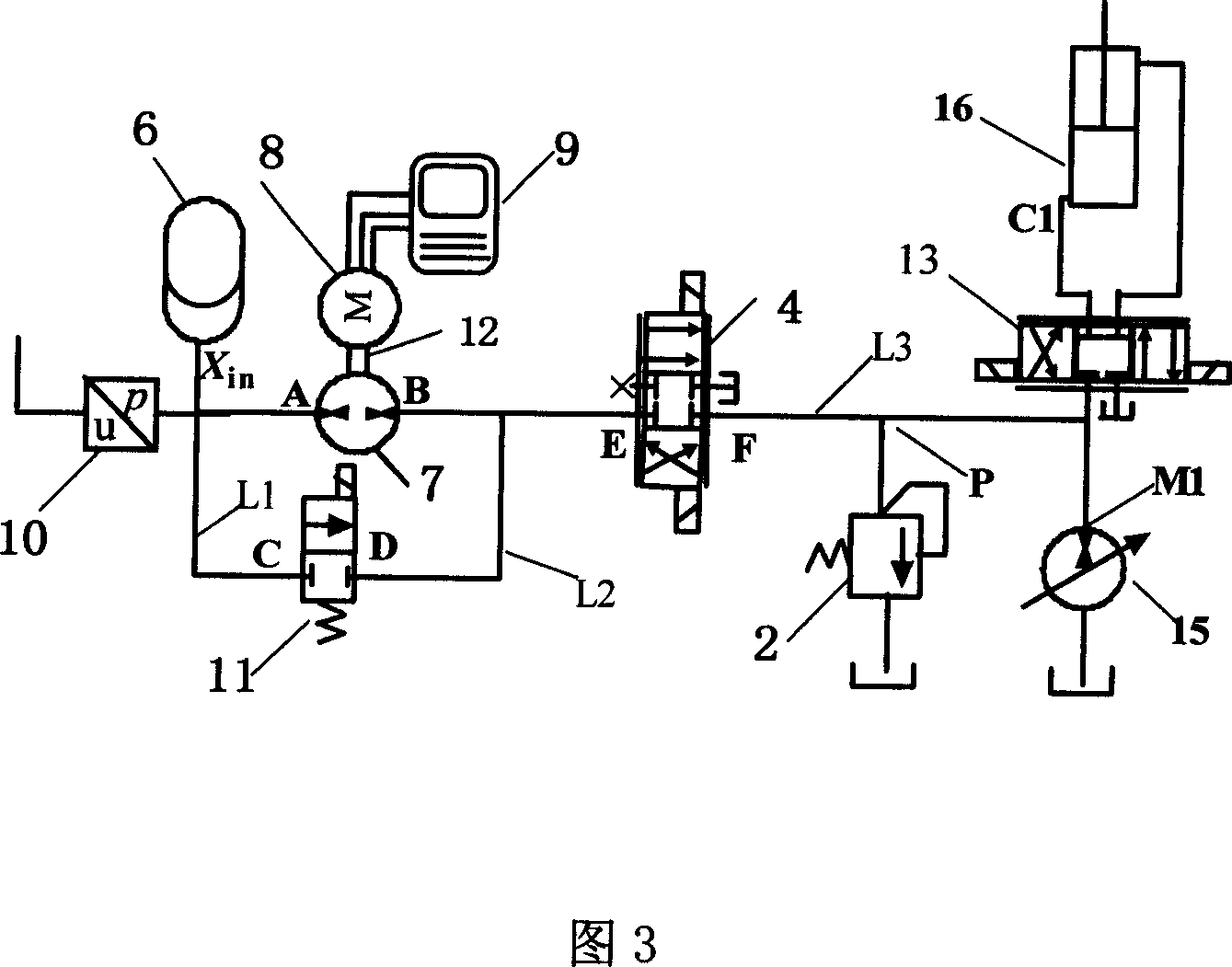 Active hydraulic energy storage device loop