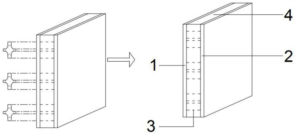 A kind of prefabricated sandwich wall panel using loose thermal insulation material and its manufacturing process