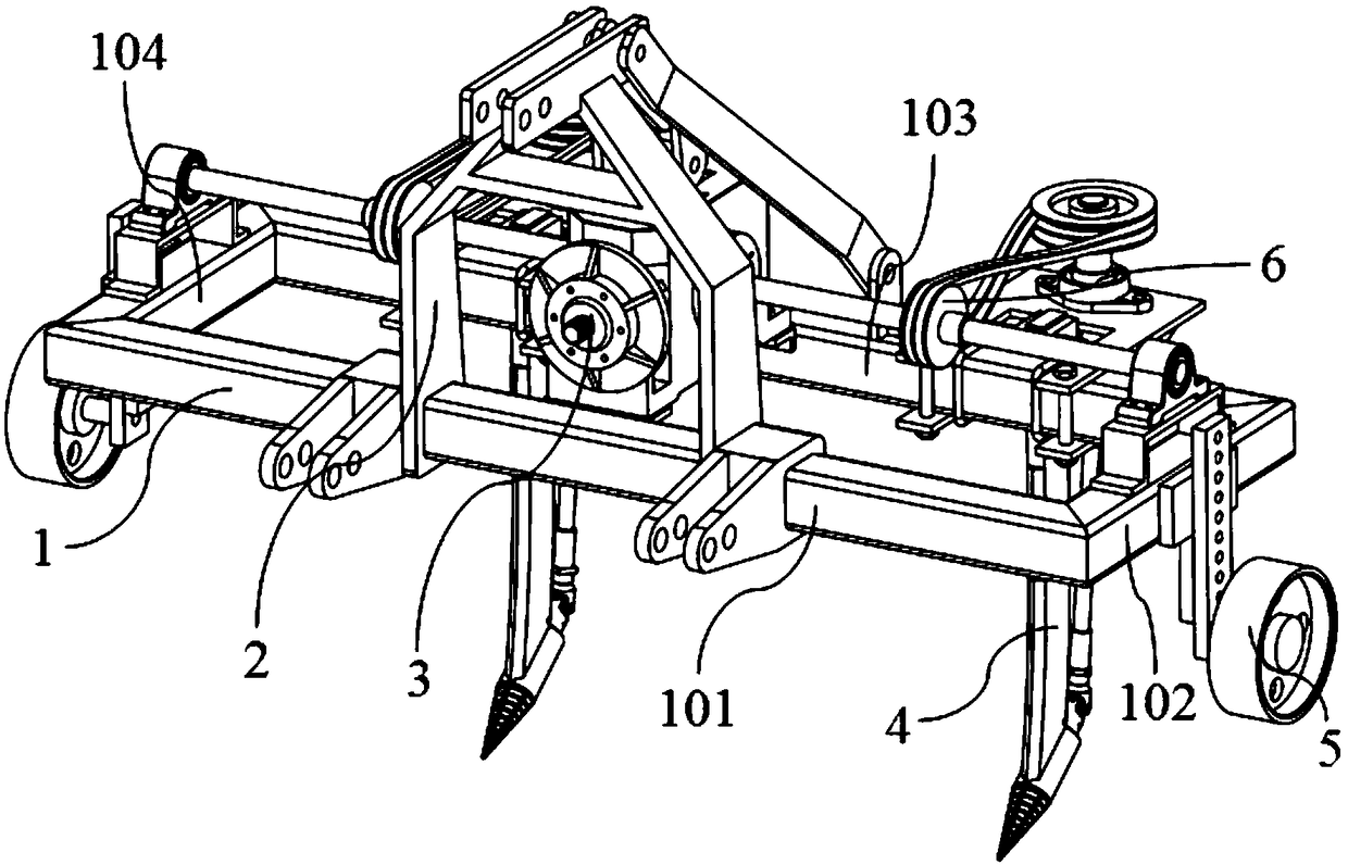 Anti-drag subsoiler with shovel tip rotation