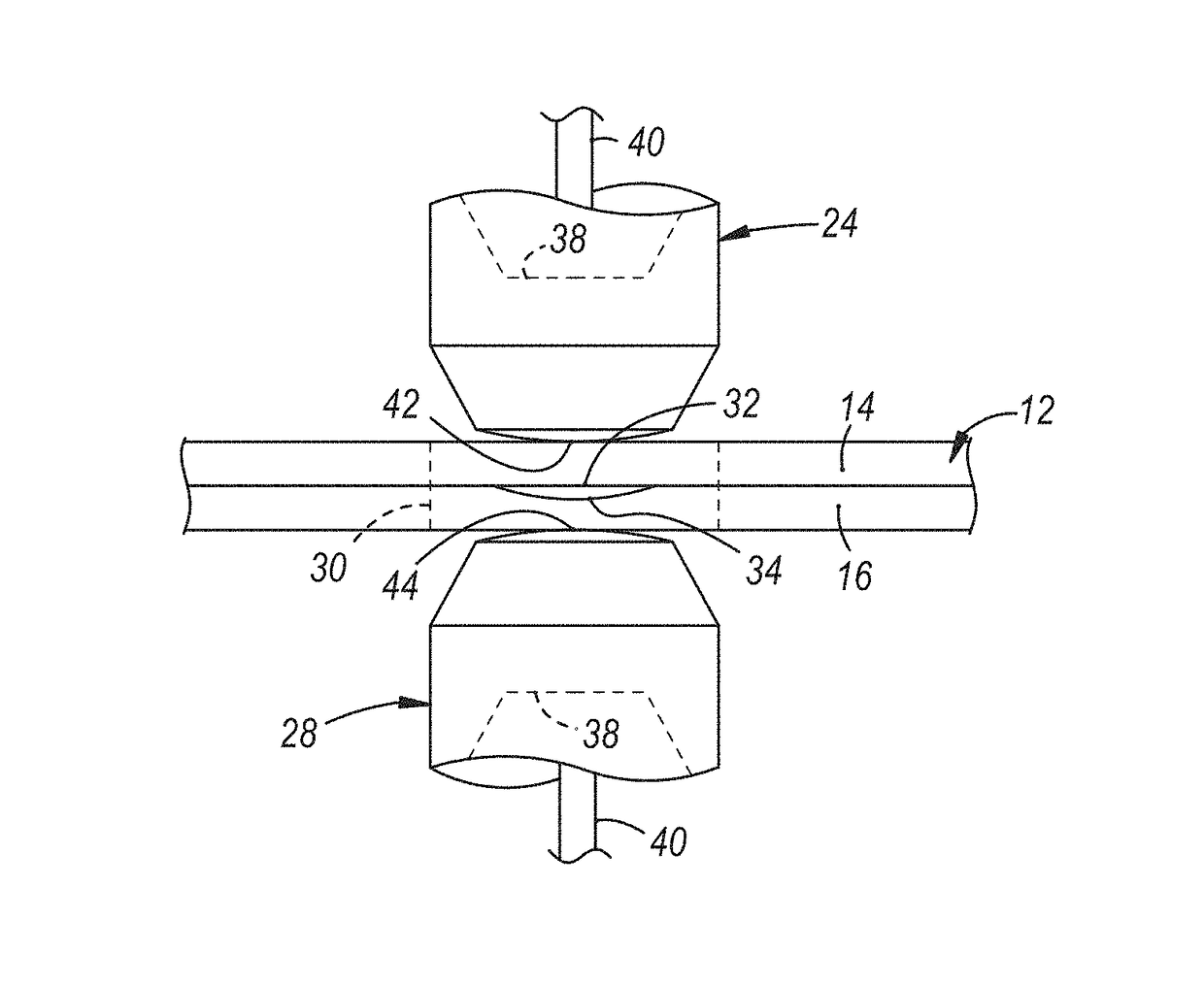 Resistance spot welding steel and aluminum workpieces with hot welding electrode at aluminum workpiece