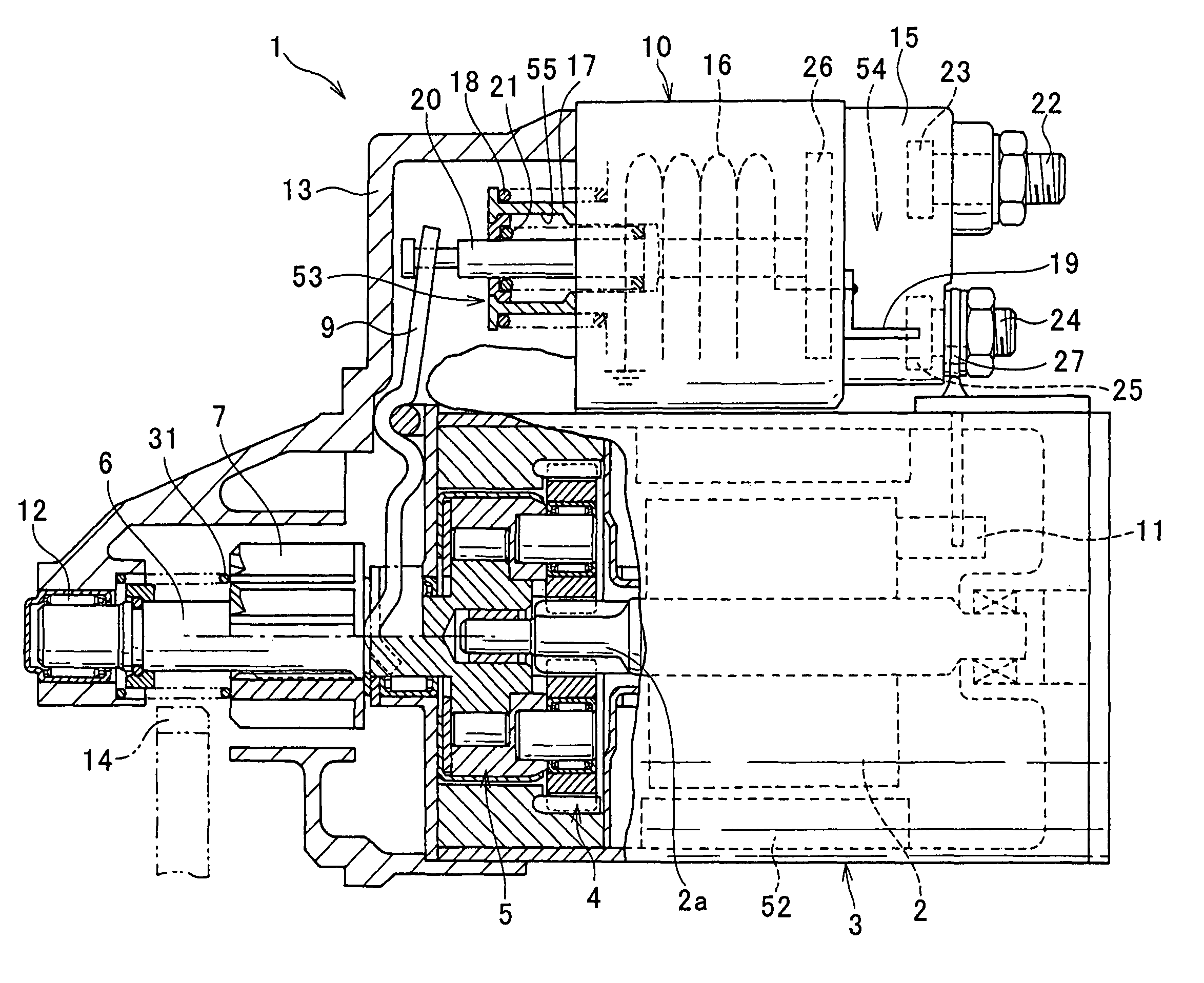 Starter for engines and its starting circuit