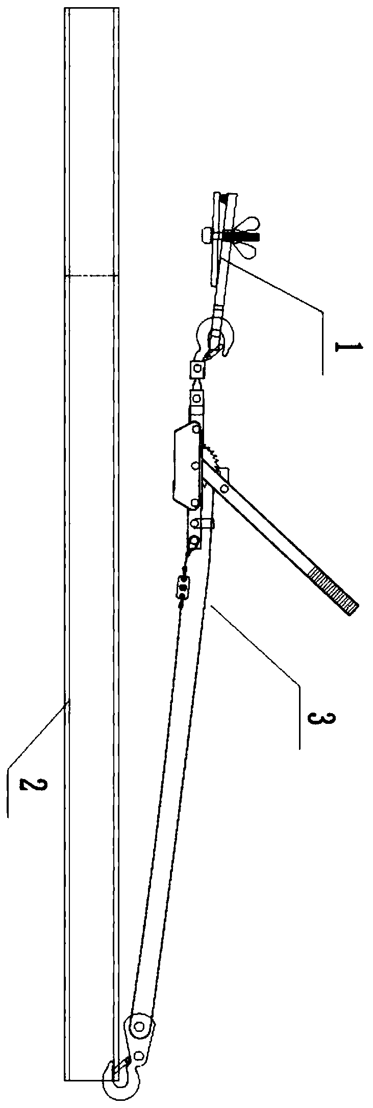 Membrane cloth self-supporting tensioning construction tool and method for stretching membrane cloth