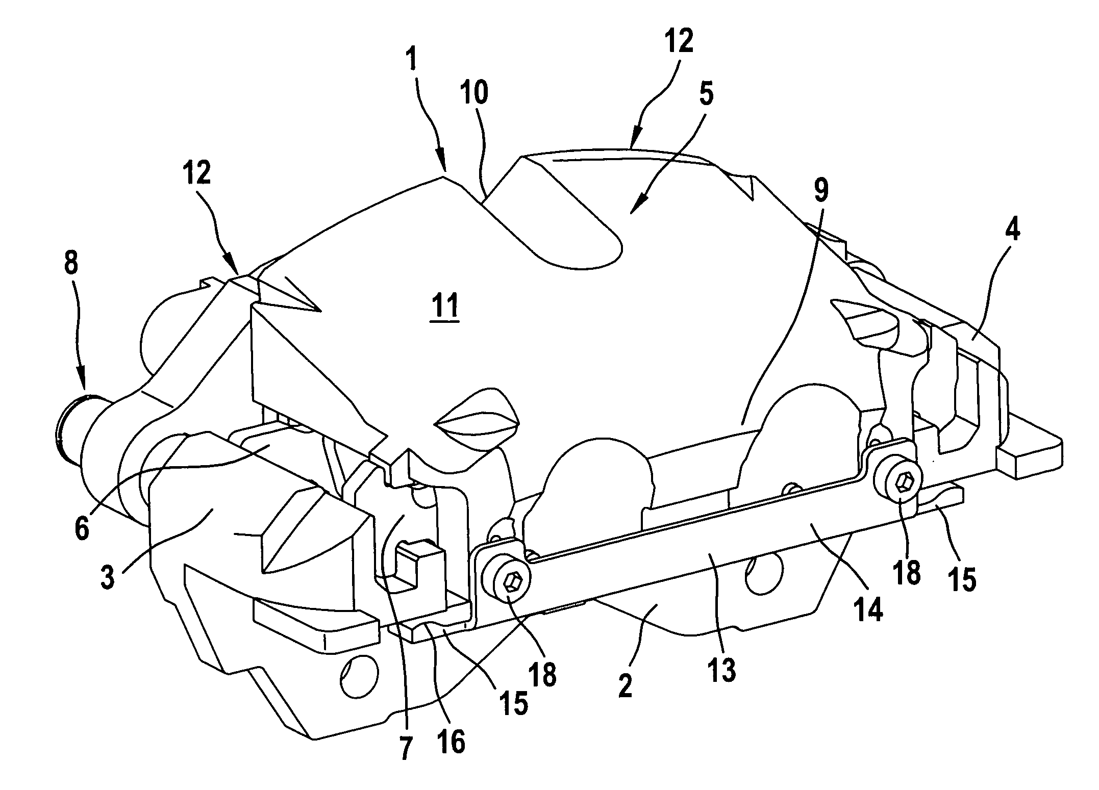 Floating-caliper disk brake