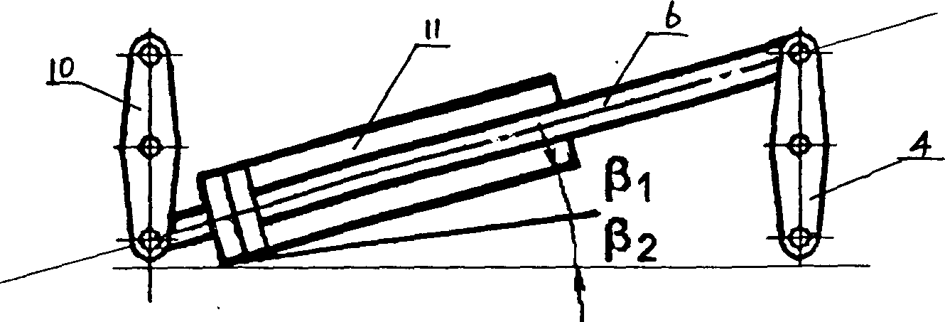 Lever servo unit with changeable elevation angle