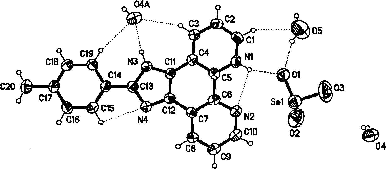 Selenite ion type compound and preparation method and application thereof