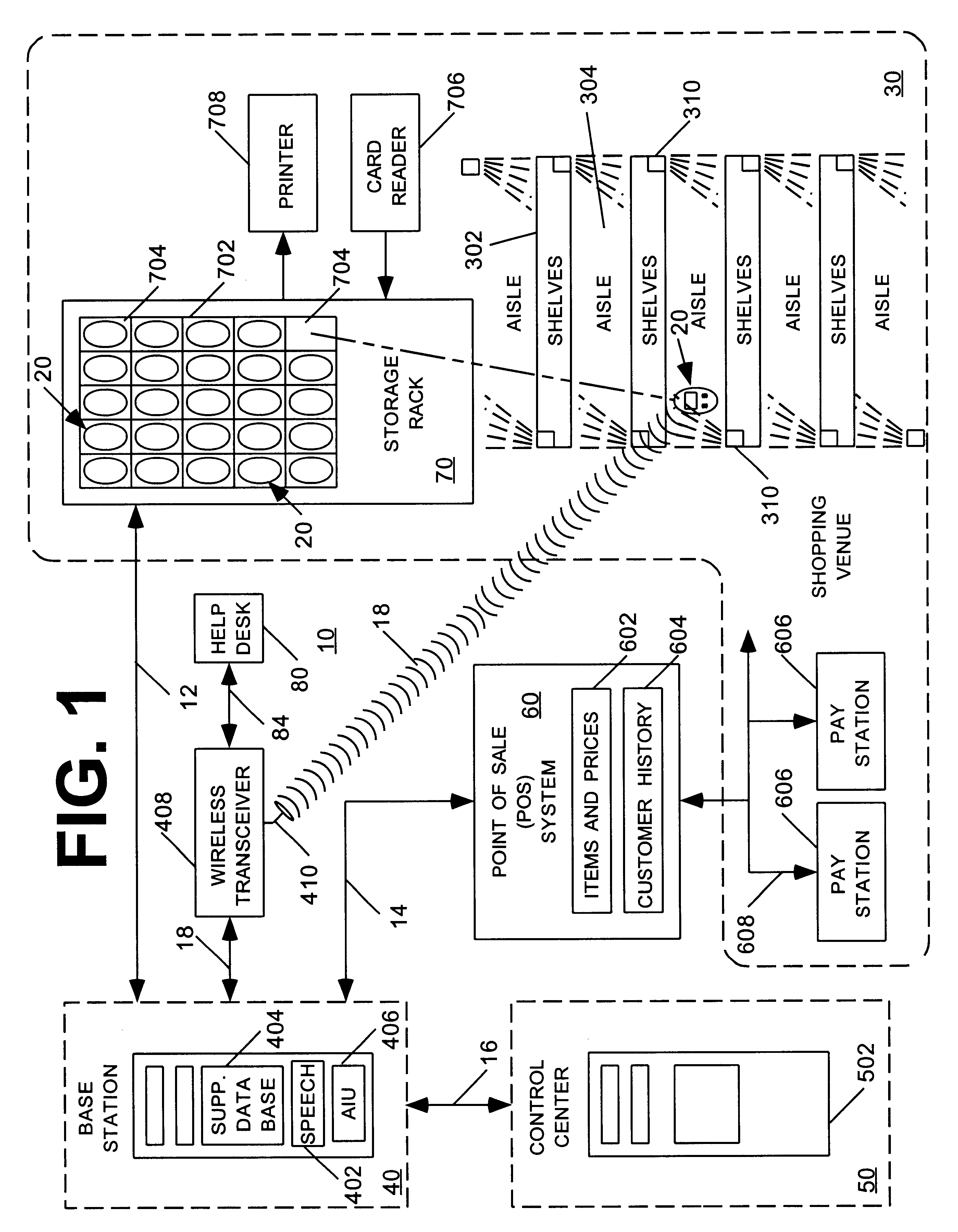 Interactive shopping system with mobile apparatus