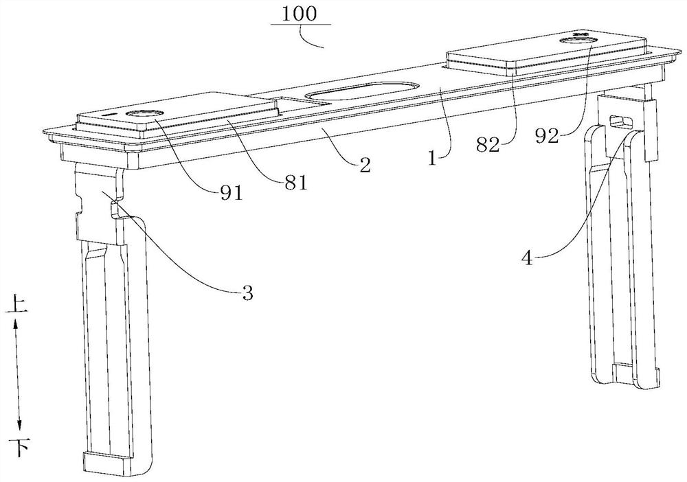 Full-tab top cover assembly and full-tab battery