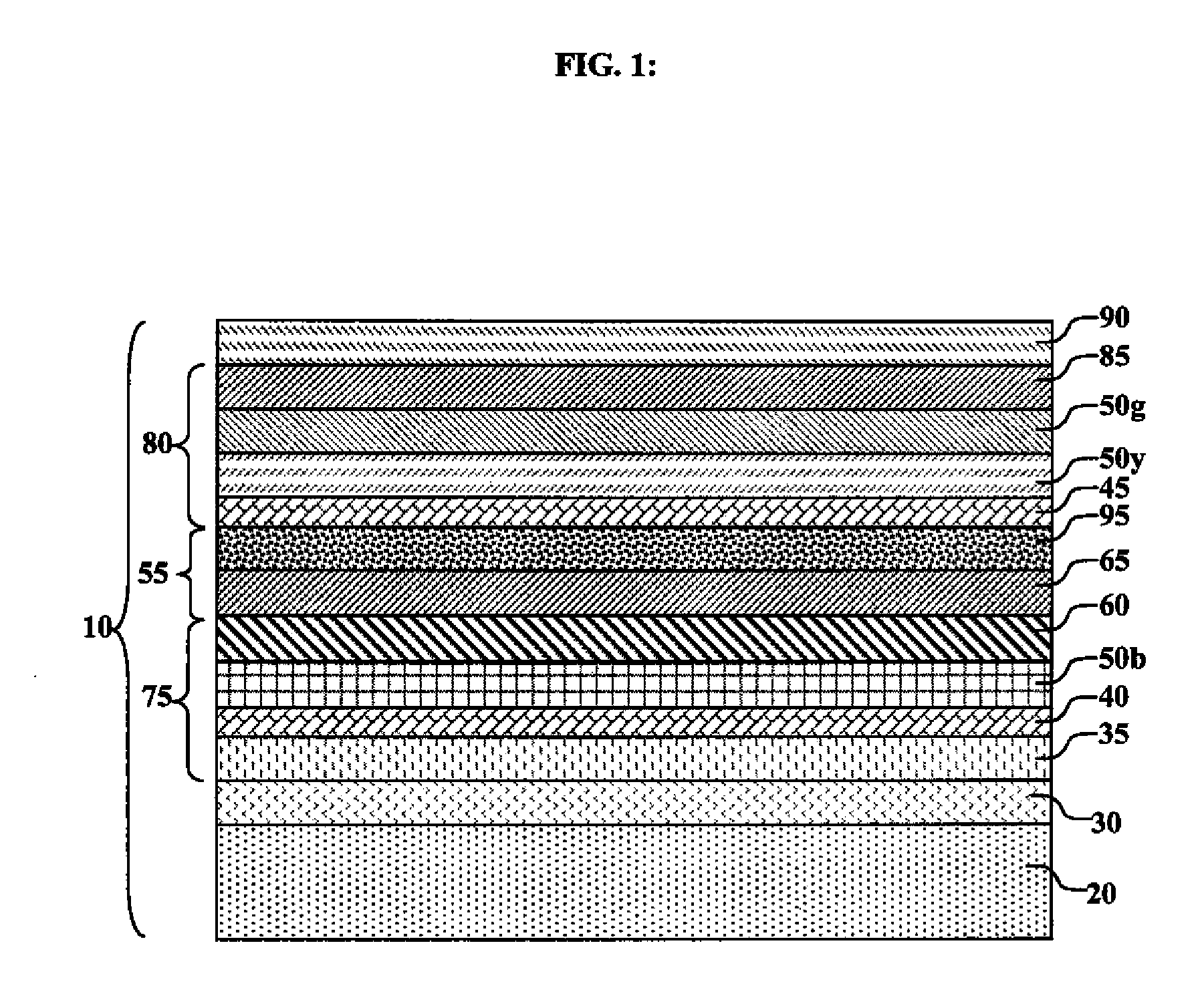 Tandem white OLED with efficient electron transfer