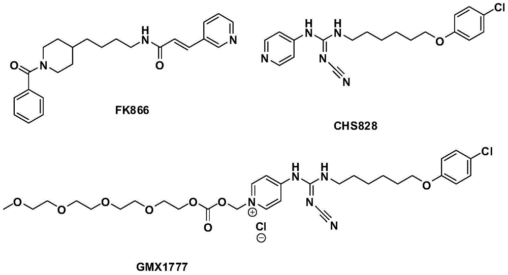 Novel nicotinamide ribose phosphate transferase inhibitor as well as synthetic method and application thereof