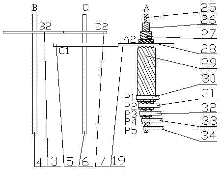 Multi-pointer controller for controlling time and direction of curve flight