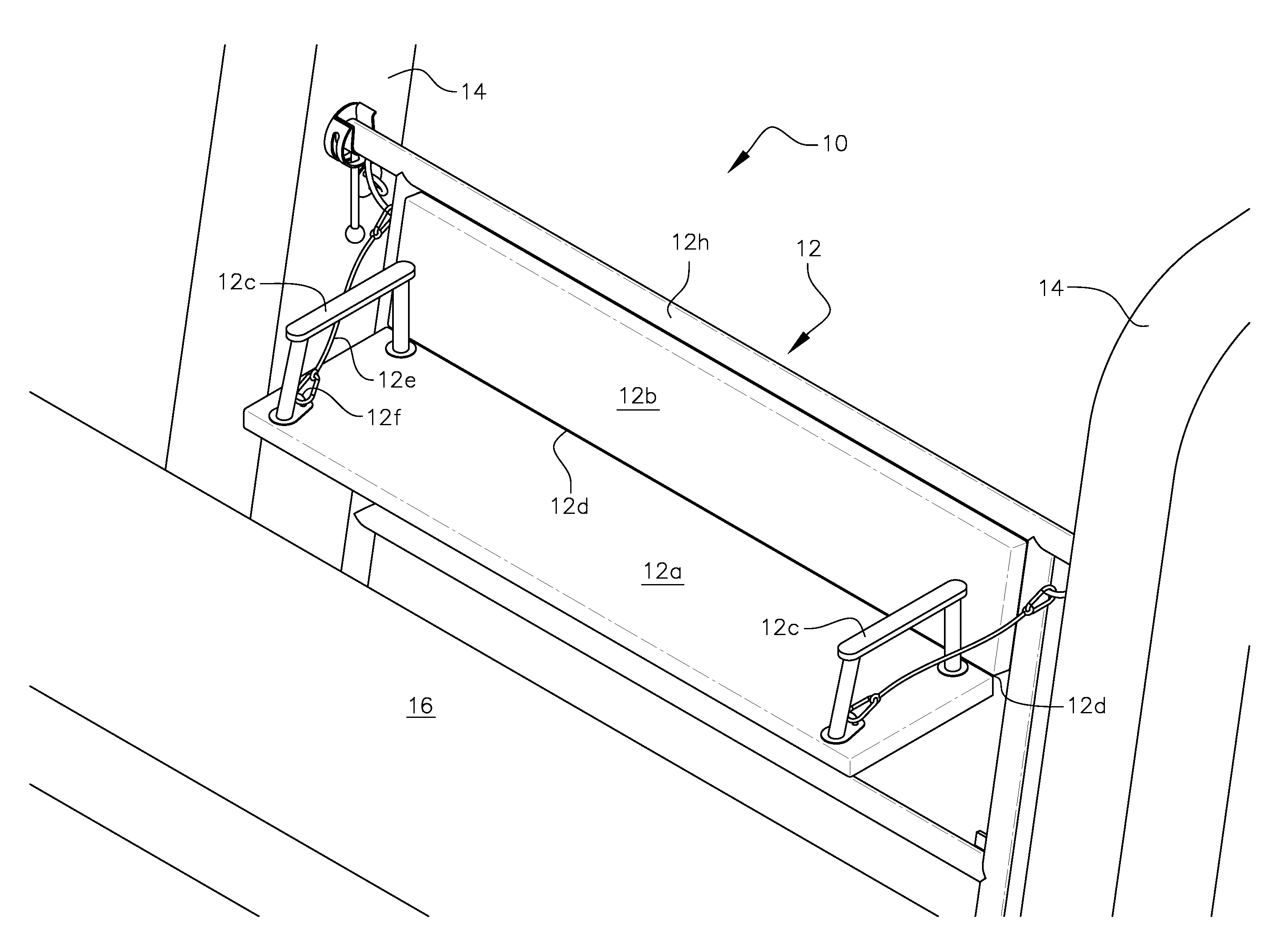 Sea perch platform seat guardrail apparatus