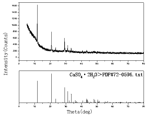 Method for preparing low magnesium calcium sulfate dihydrate byproduct from sulfuric acid rare earth solution