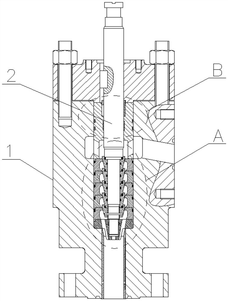 Ultrahigh-pressure long-life throttle valve for testing high-pressure pump for petroleum drilling