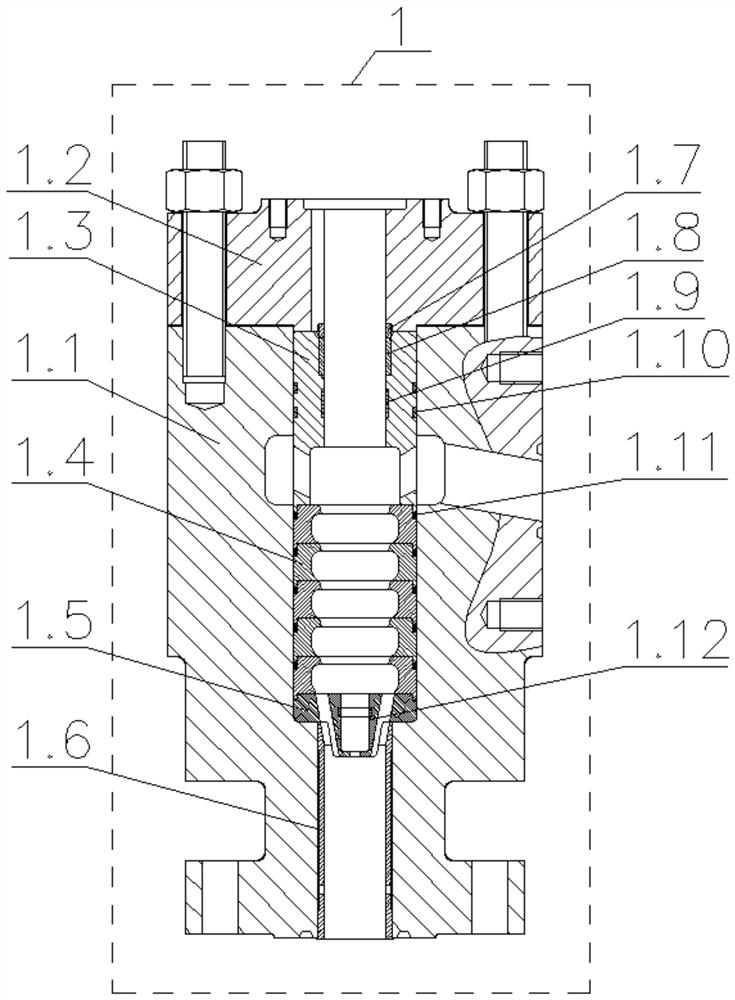 Ultrahigh-pressure long-life throttle valve for testing high-pressure pump for petroleum drilling