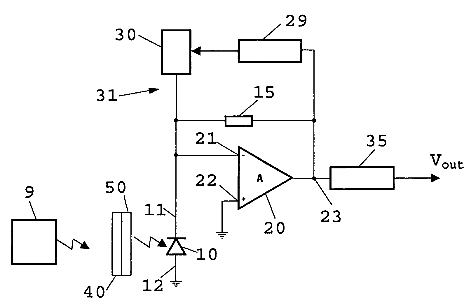 Low noise light receiver