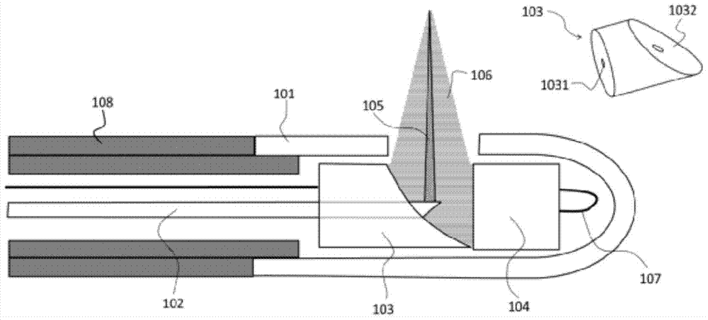 Endoscopic imaging probe and imaging method with same